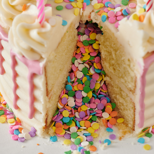 Sprinkle Surprise Birthday Cake